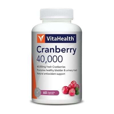 VITAHEALTH Cranberry 40000mg Natural Antioxidant Support Vegetable Capsules 60s