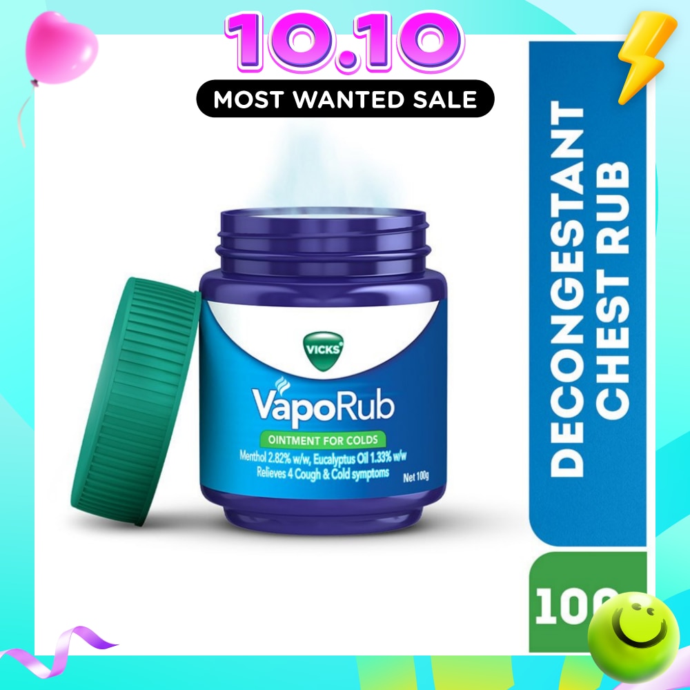 VapoRub Vaporizing Ointment (Relief from Cough & Cold Symptoms) 100g image