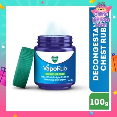 VICKS VapoRub Vaporizing Ointment (Relief from Cough & Cold Symptoms) 100g
