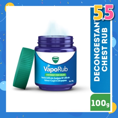 VICKS VapoRub Vaporizing Ointment (Relief from Cough & Cold Symptoms) 100g
