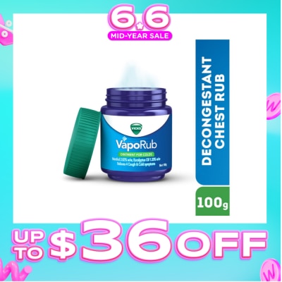VICKS - VapoRub Vaporizing Ointment (Relief from Cough & Cold Symptoms) 100g
