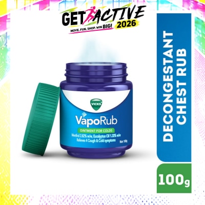VICKS - VapoRub Vaporizing Ointment (Relief from Cough & Cold Symptoms) 100g image