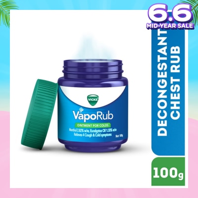 VICKS VapoRub Vaporizing Ointment (Relief from Cough & Cold Symptoms) 100g