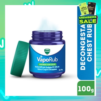 VICKS VapoRub Vaporizing Ointment (Relief from Cough & Cold Symptoms) 100g