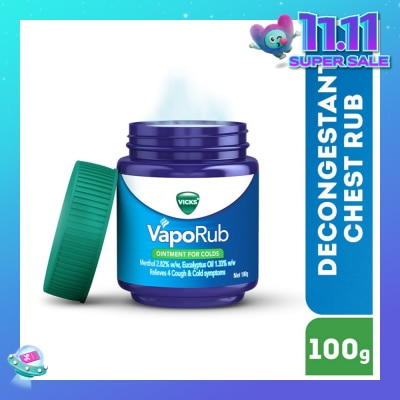 VICKS VapoRub Vaporizing Ointment (Relief from Cough & Cold Symptoms) 100g