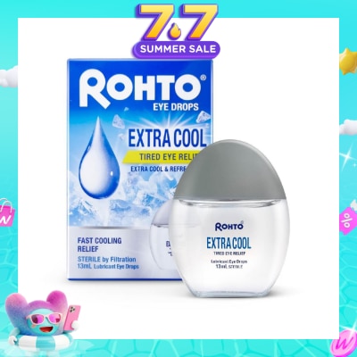 ROHTO EYE DROPS - Eye Drops Extra Cool (Sterile + Fast Cooling  Relief + For Tired Eye) 13ml