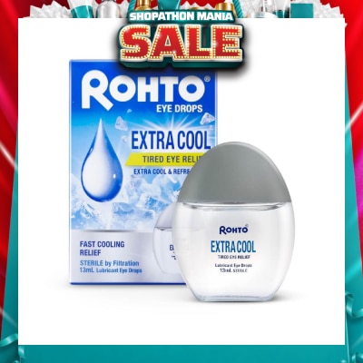 ROHTO EYE DROPS - Eye Drops Extra Cool (Sterile + Fast Cooling  Relief + For Tired Eye) 13ml
