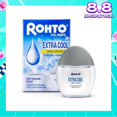 ROHTO EYE DROPS Eye Drops Extra Cool (Sterile + Fast Cooling  Relief + For Tired Eye) 13ml