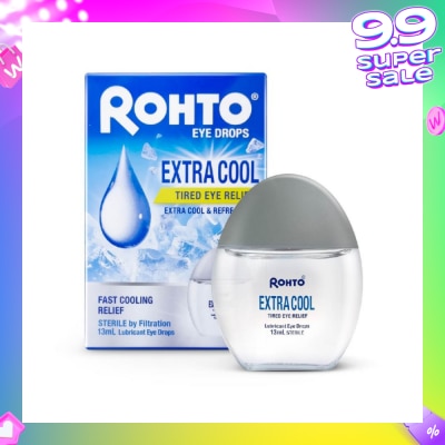 ROHTO EYE DROPS Eye Drops Extra Cool (Sterile + Fast Cooling  Relief + For Tired Eye) 13ml