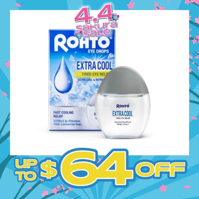 ROHTO EYE DROPS - Eye Drops Extra Cool (Sterile + Fast Cooling  Relief + For Tired Eye) 13ml