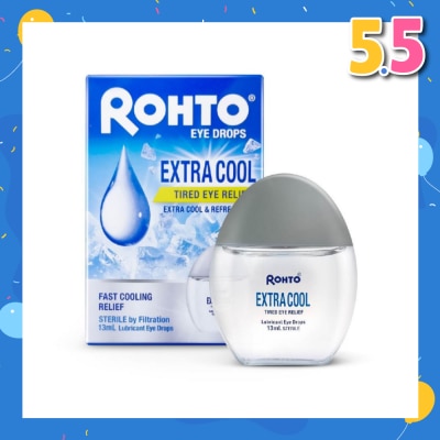 ROHTO EYE DROPS Eye Drops Extra Cool (Sterile + Fast Cooling  Relief + For Tired Eye) 13ml