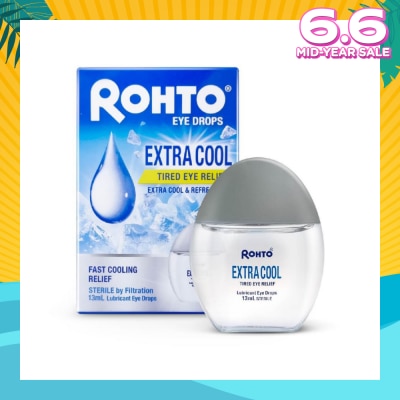 ROHTO EYE DROPS Eye Drops Extra Cool (Sterile + Fast Cooling  Relief + For Tired Eye) 13ml