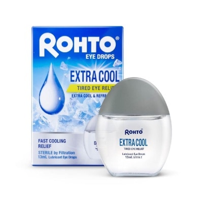 ROHTO EYE DROPS Eye Drops Extra Cool (Sterile + Fast Cooling  Relief + For Tired Eye) 13ml