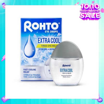 ROHTO EYE DROPS Eye Drops Extra Cool (Sterile + Fast Cooling  Relief + For Tired Eye) 13ml