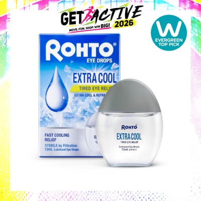 ROHTO EYE DROPS - Eye Drops Extra Cool (Sterile + Fast Cooling  Relief + For Tired Eye) 13ml image