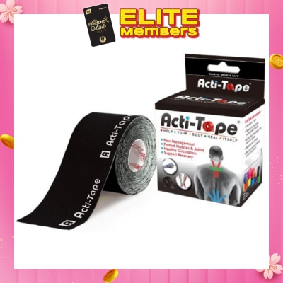 NUTRIWORKS Acti-Tape Elastic Therapeutic Tape Black 5m