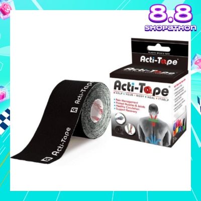 NUTRIWORKS Acti-Tape Elastic Therapeutic Tape Black 5m