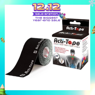 NUTRIWORKS Acti-Tape Elastic Therapeutic Tape Black 5m