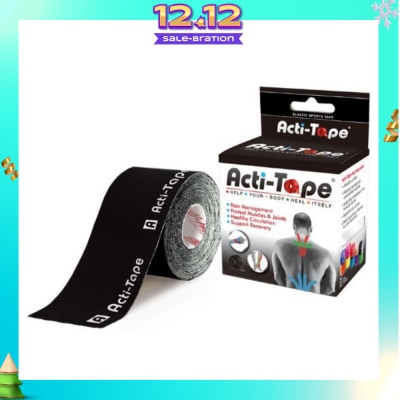 NUTRIWORKS Acti-Tape Elastic Therapeutic Tape Black 5m