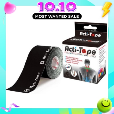 NUTRIWORKS Acti Tape Elastic Therapeutic Tape Black 5m image