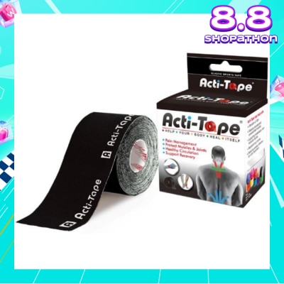 NUTRIWORKS Acti-Tape Elastic Therapeutic Tape Black 5m