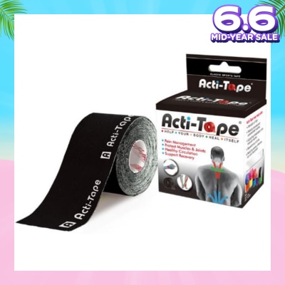 NUTRIWORKS Acti-Tape Elastic Therapeutic Tape Black 5m