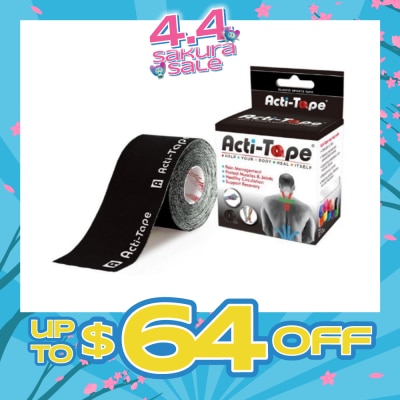 NUTRIWORKS - Acti-Tape Elastic Therapeutic Tape Black 5m