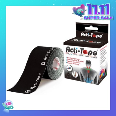 NUTRIWORKS Acti-Tape Elastic Therapeutic Tape Black 5m