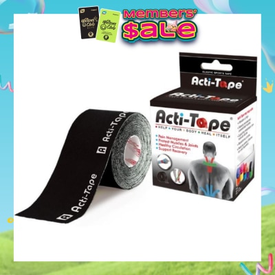 NUTRIWORKS - Acti-Tape Elastic Therapeutic Tape Black 5m