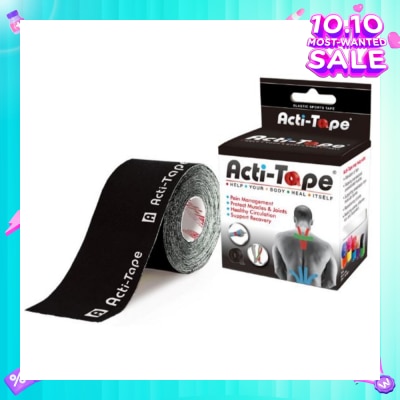 NUTRIWORKS Acti-Tape Elastic Therapeutic Tape Black 5m