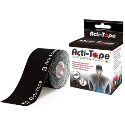 NUTRIWORKS Acti-Tape Elastic Therapeutic Tape Black 5m