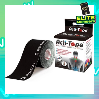 NUTRIWORKS Acti-Tape Elastic Therapeutic Tape Black 5m