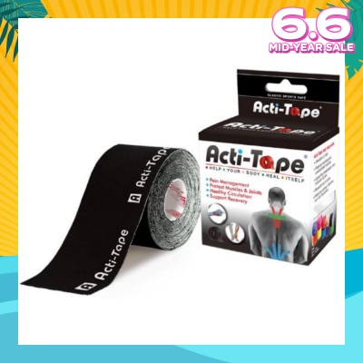 NUTRIWORKS Acti-Tape Elastic Therapeutic Tape Black 5m