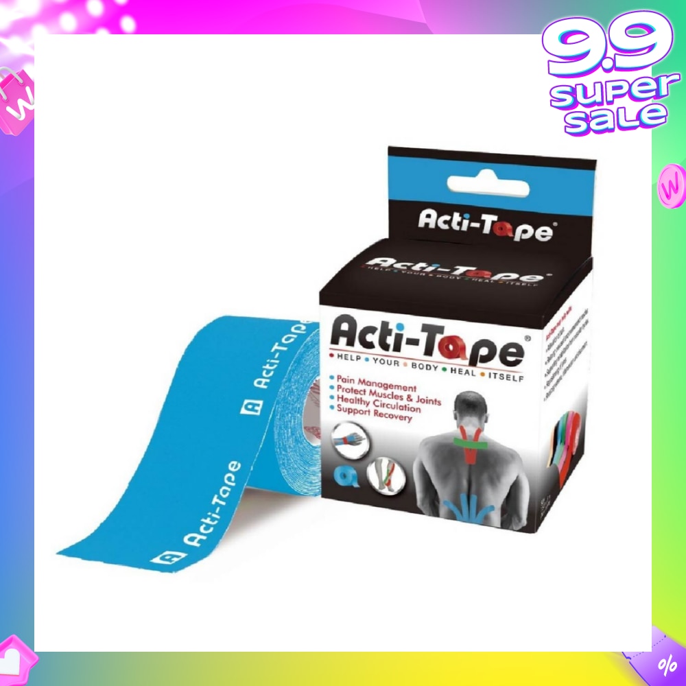 ACTI-TAPE Elastic Sports Tape Blue (Protect Muscles & Joints) 5m