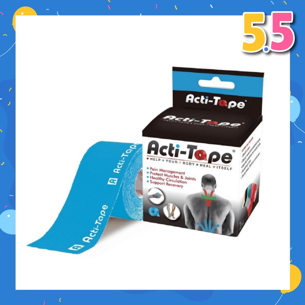 ACTI-TAPE Elastic Sports Tape Blue (Protect Muscles & Joints) 5m