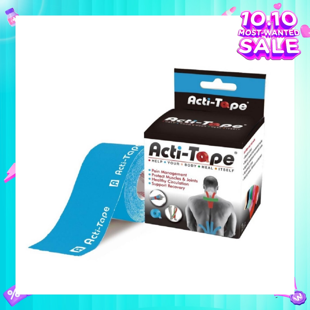 ACTI-TAPE Elastic Sports Tape Blue (Protect Muscles & Joints) 5m