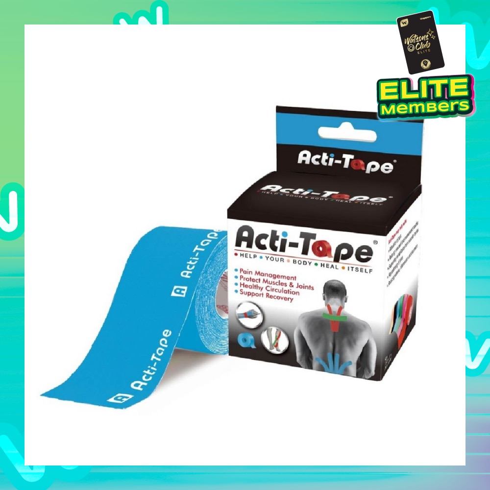 ACTI-TAPE Elastic Sports Tape Blue (Protect Muscles & Joints) 5m