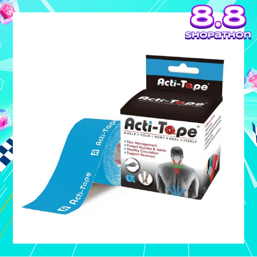 ACTI-TAPE Elastic Sports Tape Blue (Protect Muscles & Joints) 5m