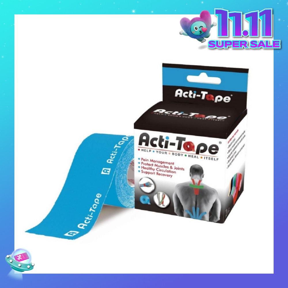 ACTI-TAPE Elastic Sports Tape Blue (Protect Muscles & Joints) 5m