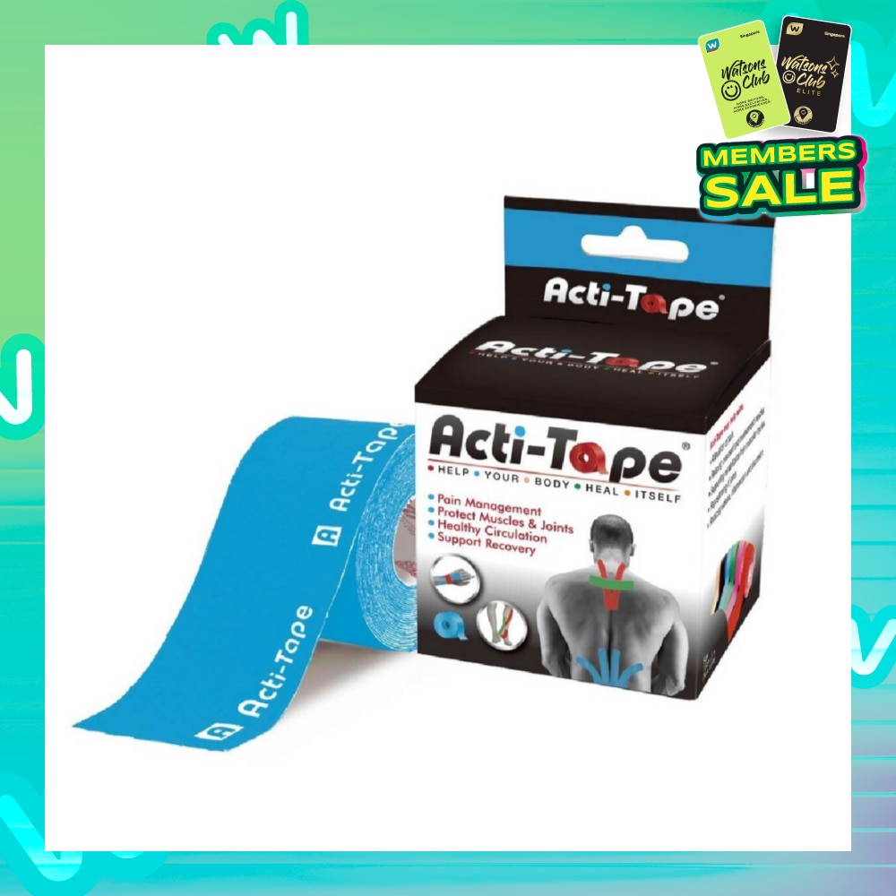 ACTI-TAPE Elastic Sports Tape Blue (Protect Muscles & Joints) 5m