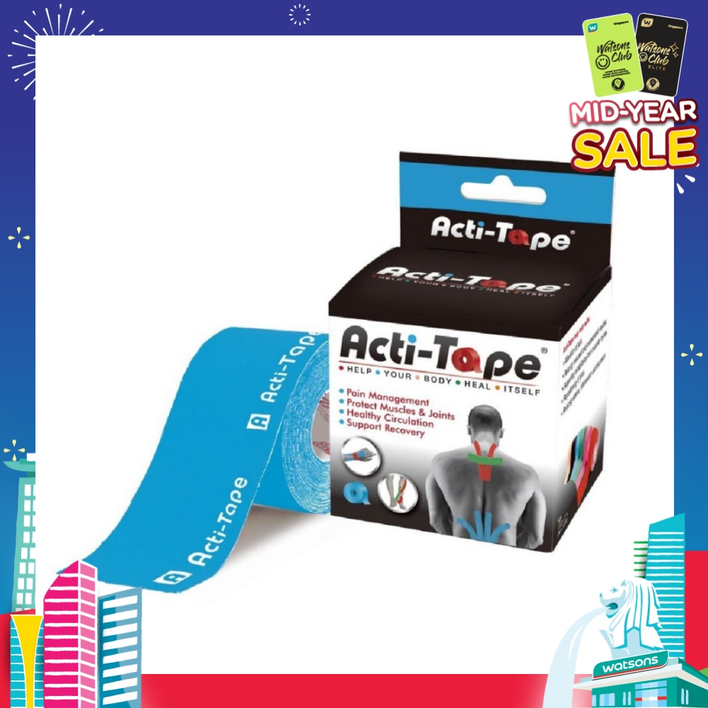 Elastic Sports Tape Blue (Protect Muscles & Joints) 5m