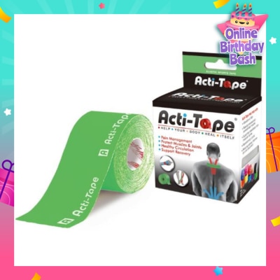 NUTRIWORKS Acti-Tape Elastic Therapeutic Tape Green 5m