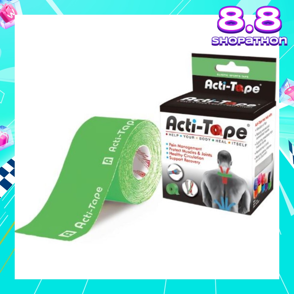 Acti-Tape Elastic Therapeutic Tape Green 5m