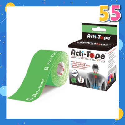 NUTRIWORKS Acti-Tape Elastic Therapeutic Tape Green 5m