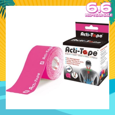NUTRIWORKS Acti-Tape Elastic Therapeutic Tape Pink 5m