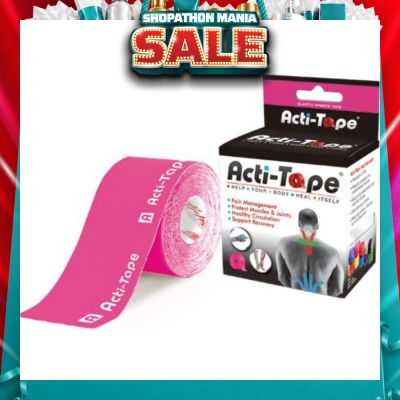 NUTRIWORKS - Acti-Tape Elastic Therapeutic Tape Pink 5m
