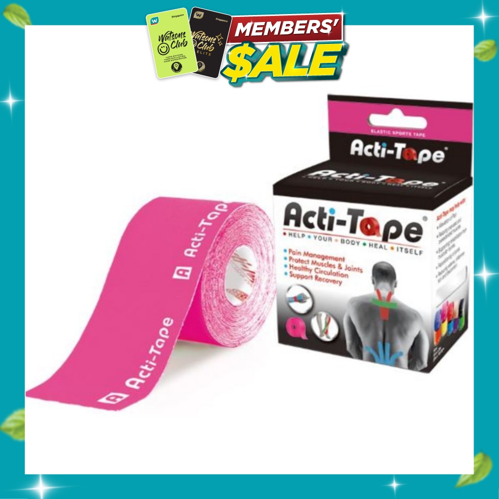 Acti Tape Elastic Therapeutic Tape Pink 5m image