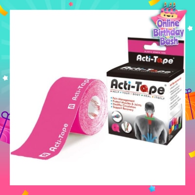 NUTRIWORKS Acti-Tape Elastic Therapeutic Tape Pink 5m