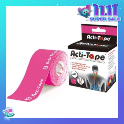 NUTRIWORKS Acti-Tape Elastic Therapeutic Tape Pink 5m