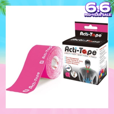 NUTRIWORKS Acti-Tape Elastic Therapeutic Tape Pink 5m
